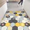 Entry Door Mats PVC Leather Non-slip Rugs Large Area Balcony Carpets Home Bathroom Rug Kitchen Waterproof and Oil-proof Carpet 1