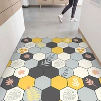 Entry Door Mats PVC Leather Non-slip Rugs Large Area Balcony Carpets Home Bathroom Rug Kitchen Waterproof and Oil-proof Carpet 1