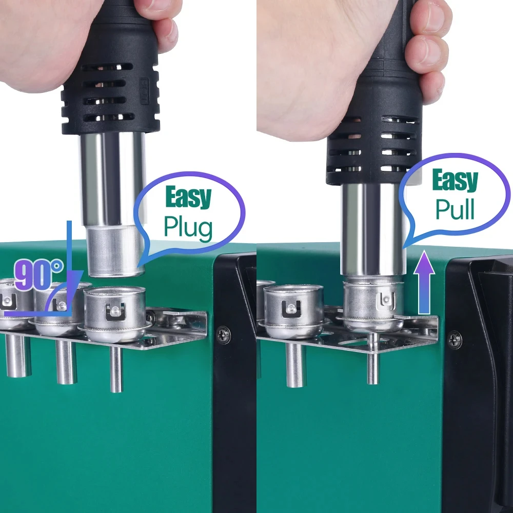 YIHUA 959D-II Soldering Station Hot Air Gun Rework Station Easy to Plug-pull Nozzles Soldering SMD BGA Rework