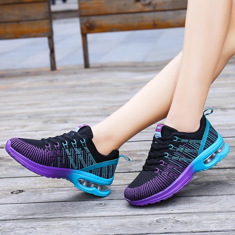 Women's Casual Fashion Air Cushion Lightweight Training Shoes Mesh Breathable Sneakers