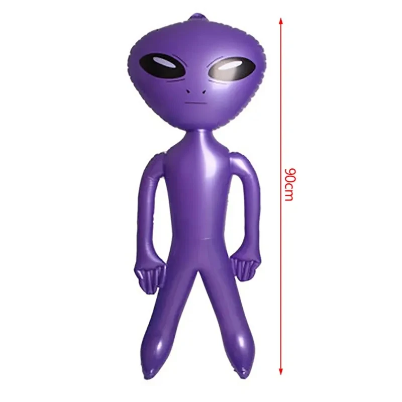 Inflatable Decoration Toy 90cm Inflatable Alien Doll Toys Bar Party Halloween Decoration Balloon Alien Theme Outdoor Christmas Birthday Gift Toys for Kids