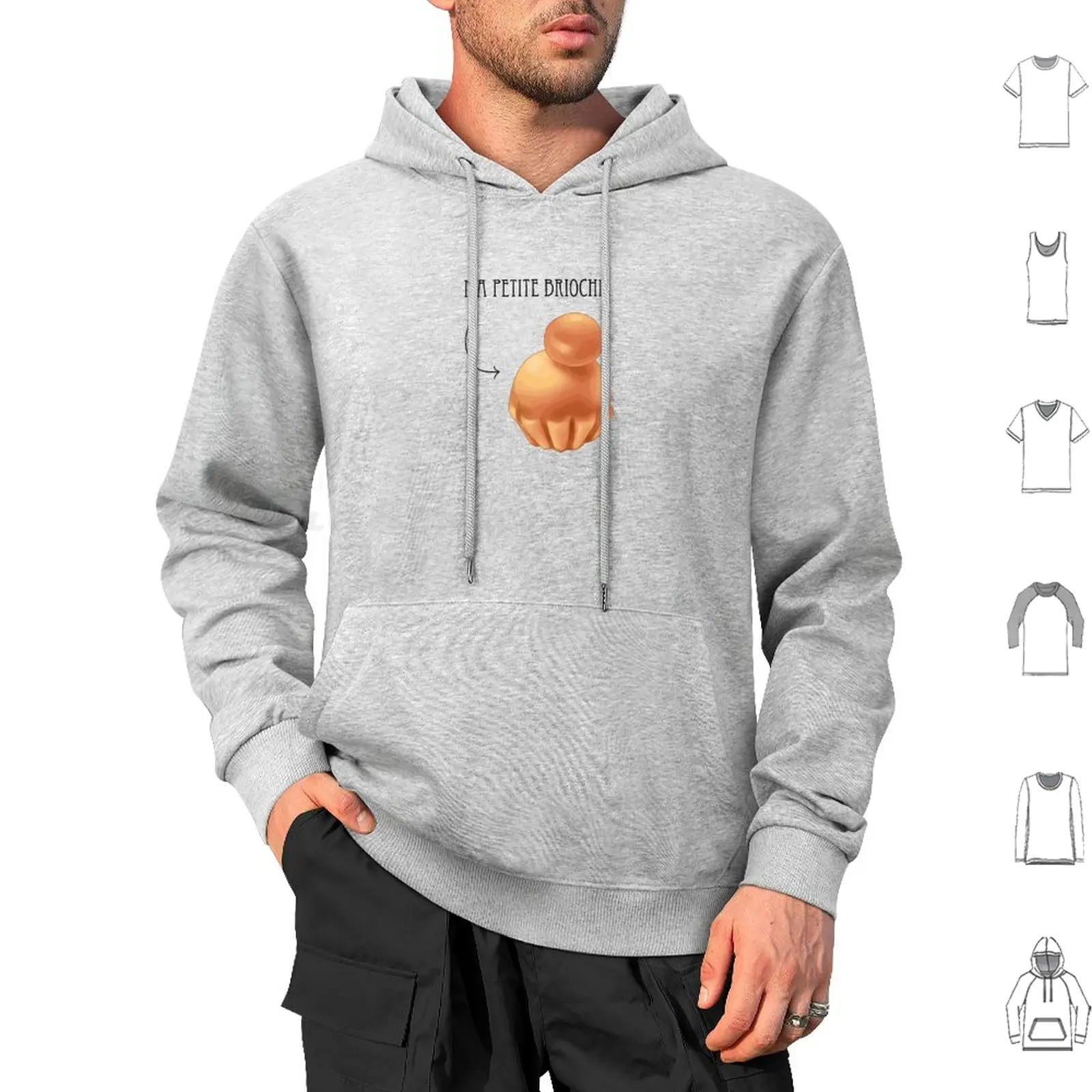 Petite Brioche-My Little Sweet Bread Amanti Francesi Felpa Con Cappuccio Cotone Manica Lunga Francia Pane Francese Brioche Divertenti Amanti Della Pet