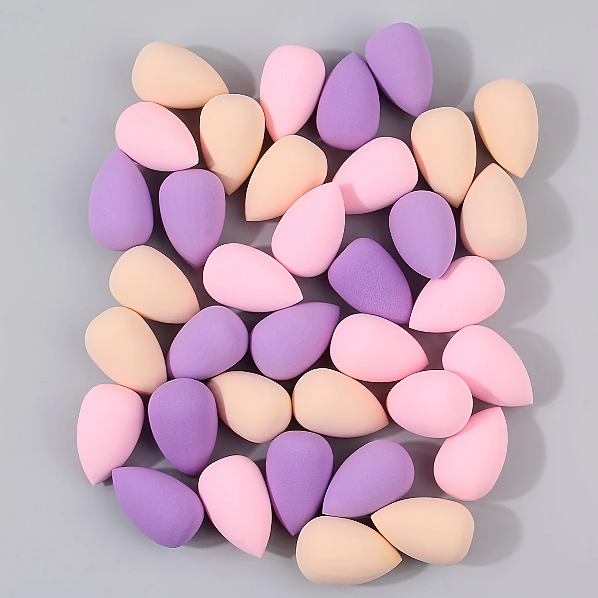 6/36PCS Mini Makeup Sponges - Teardrop Multi-Color Sponges, Latex-Free & Hypoallergenic for Foundation & Concealer (Travel )