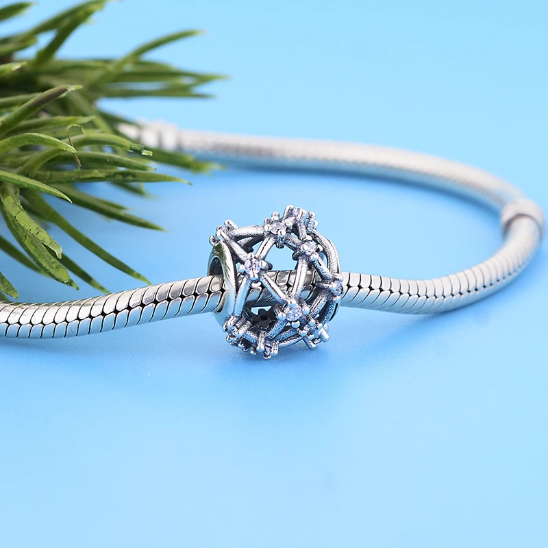 

Berloque 2021 New Collection 925 Sterling Silver Openwork Charm Fit Original Charms Bracelets DIY Beads Jewelry for Women