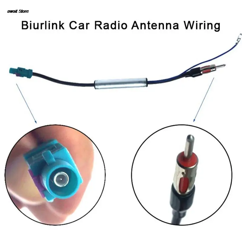 

Biurlink Car Radio Antenna Wiring Fakra Male Adapter Transfer Cable for Audi