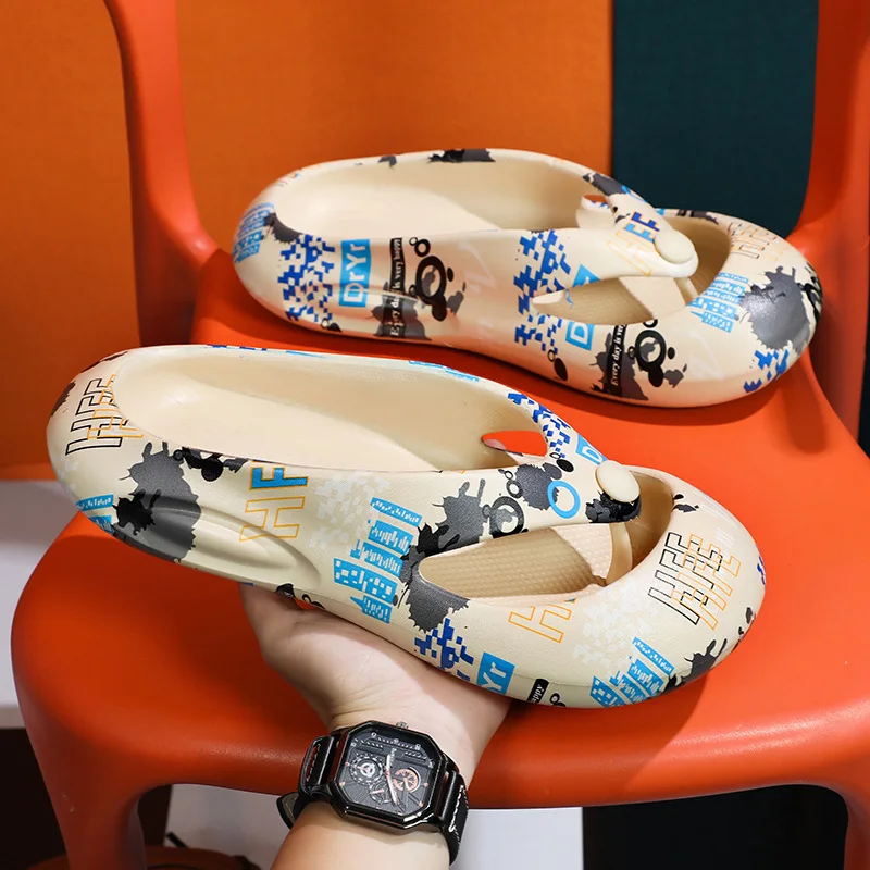 

Mens 5CM Thick Platform Slide Home Slippers 2023 Women Mules Soft Sole Indoor Slides Unisex Sandals Summer Non-slip Flip Flops