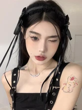  New lace bow hair hoop Japanese Lolita Lolita long streamer sweet anime maid hair hoop 