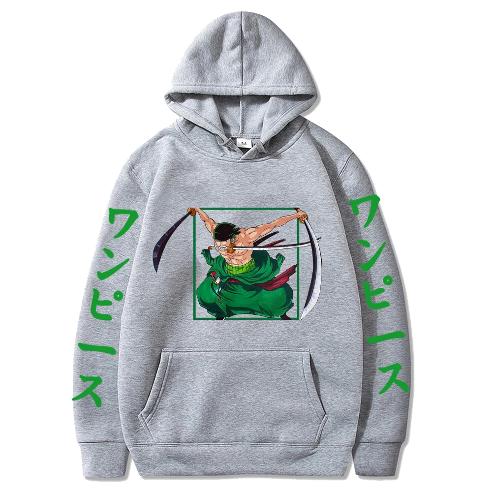 Anime One Piece Roronoa Zoro Manga Hoodies Printed Pullover Sweatshirts  Long Sleeve Loose Streetwear Hoodie Tops - AliExpress