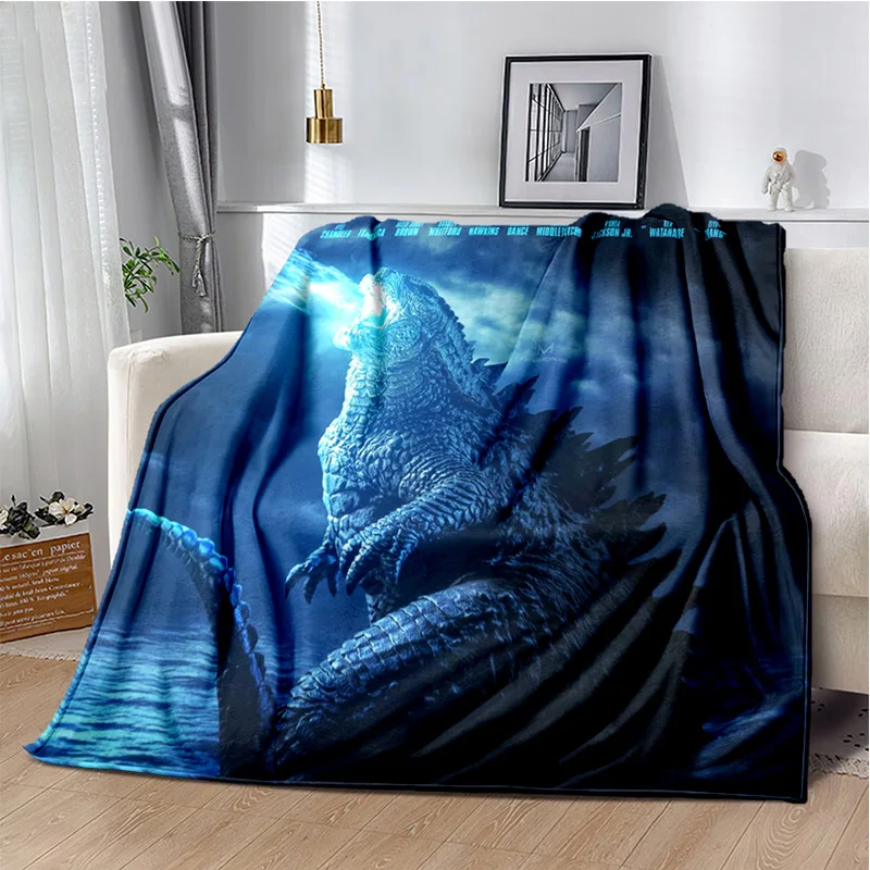 Decorative Monster King G-Godzilla Flannel Printed Blanket Giant Beast MUTO Gift Sofa Throw Blanket Soft and Cozy 6