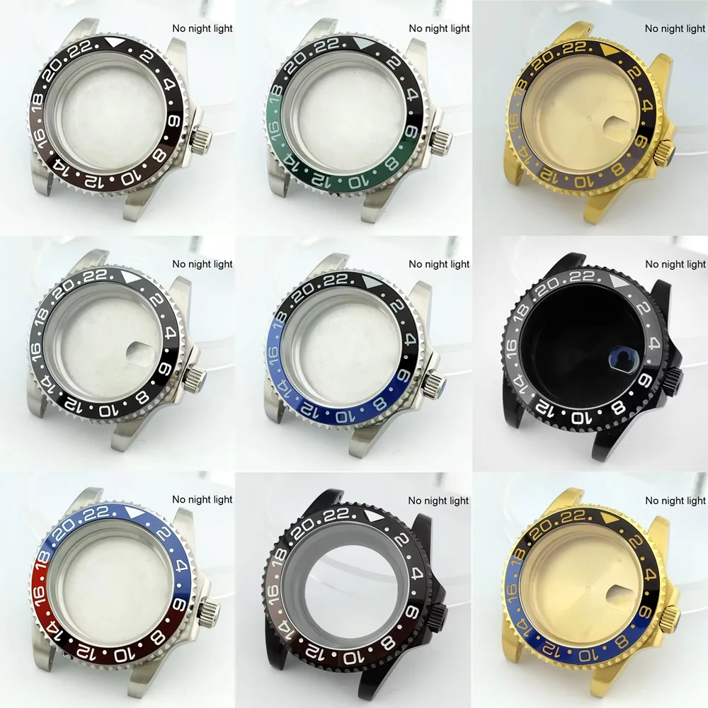 Mechanical Watch Movement Watch Movement GMT case diameter 40mm sapphire lens 50M waterproof suitable for NH34 movement assembly watch accessories parts