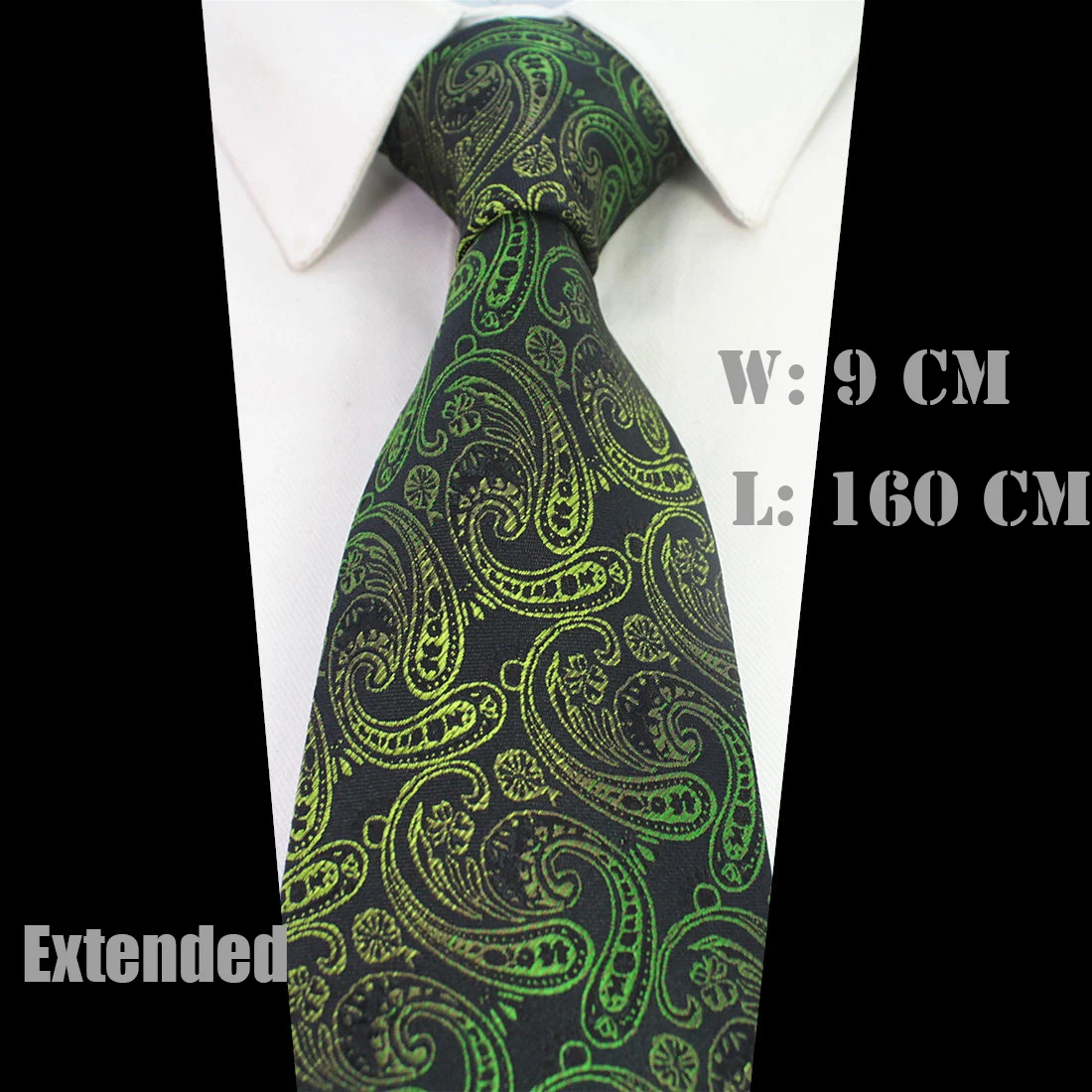 Cravatta Uomo Extra Lunga 160 Cm, Set 3 Pezzi, Fantasia Paisley Floreale Rigata, Per Matrimonio E Cerimonie, Hi Tie