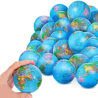 12Pcs Earth Squeeze Balls Soft Foam Globe Stress Relief Squeeze Toys Hand Wrist Exercise Sponge Toy for Kids Educational Gifts 1