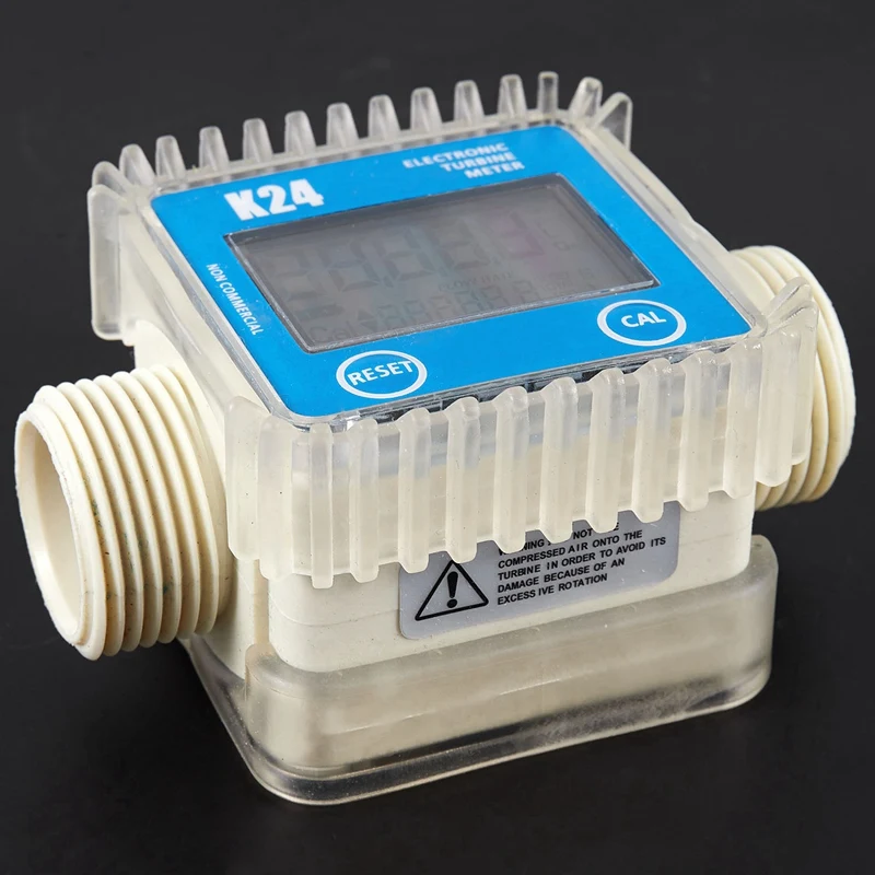 

4 Pcs K24 Lcd Turbine Digital Fuel Flow Meter Widely Used For Chemicals Water