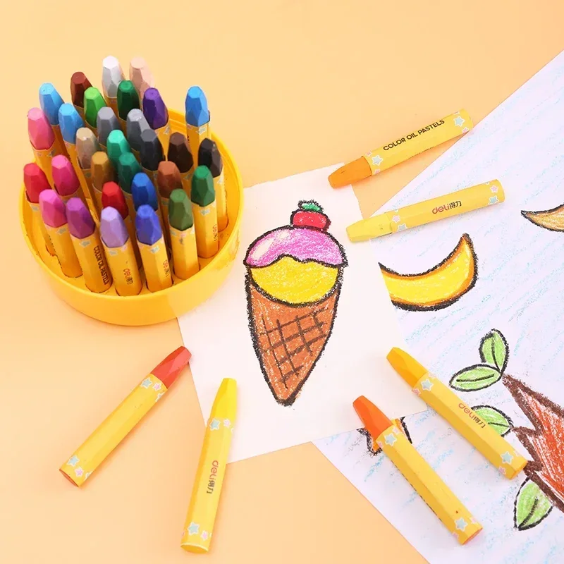 12 24 36 Colors Oil Pastels Colored Pencil Oil Pastels Color Wax Crayon Color Pen Colored Paiting Pencil Optional Kids Gift oil pastels