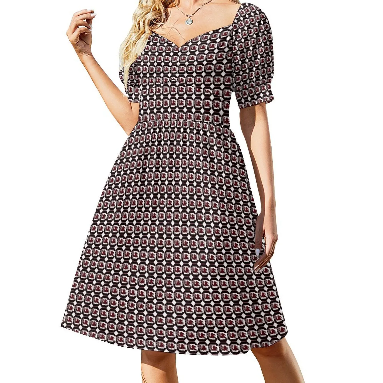thumbnail image 1 of Vestido UofSC Vestido de manga corta Ropa de verano para mujer Vestidos para mujer Vestido de verano para mujer Vestido largo para mujer, 1 of 7