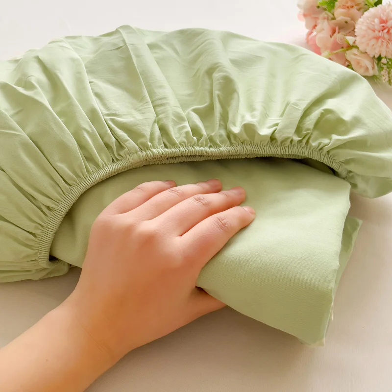 2025 New Cotton Bed Hat A Class 40s Washed Single Product Series Bed Cover Skin Friendly Breathable Mattress Cover with Elastic 5