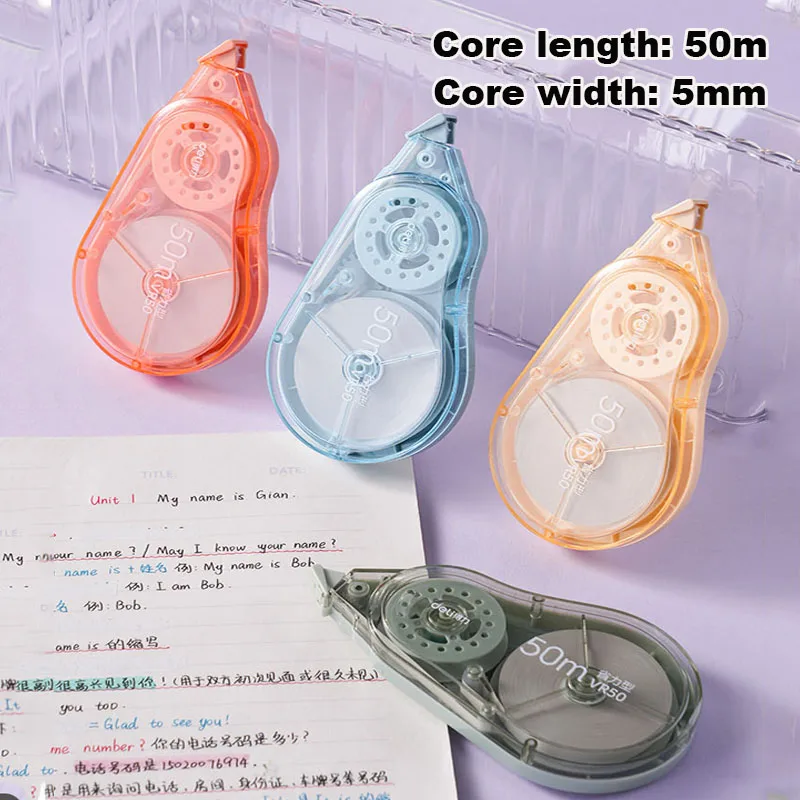 Deli 2/6pcs Correction Tape Roller Large Capacity White out Correction Tape Stationery School Supplies Core Wide 5mm*50m correction tape