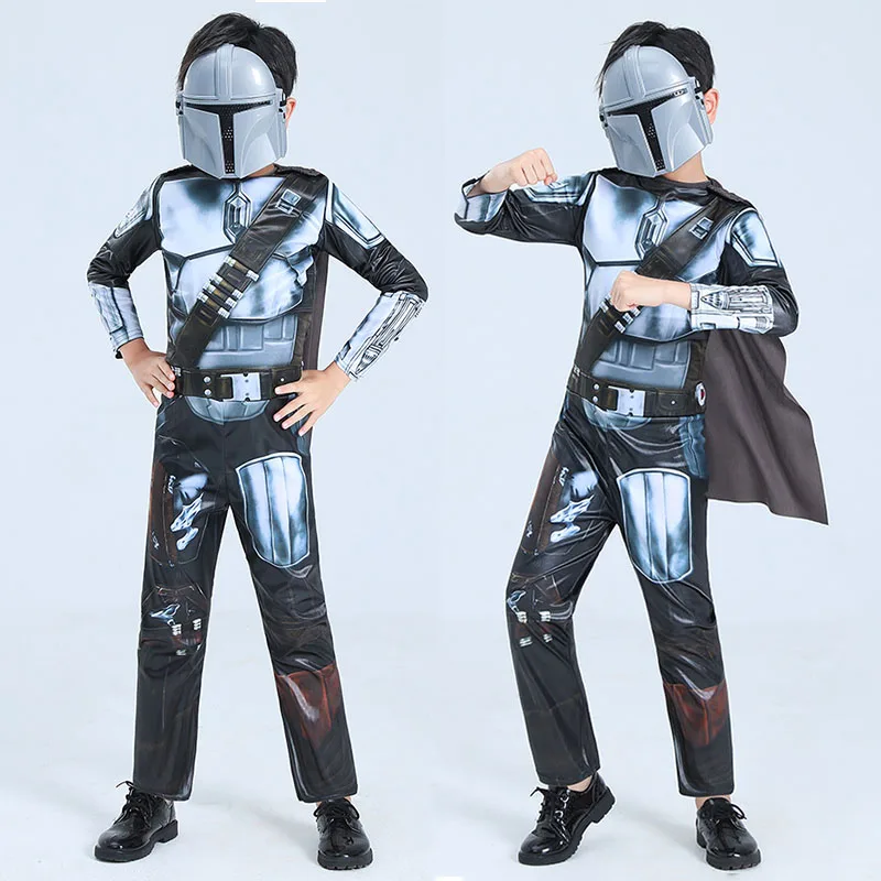 The Mandalorian Cosplay Costume Kids Bodysuit Star Wars Mandalorian Jumpsuits Mask Suit Halloween Party Kid Clothes cosplay jumpsuit kids cosplay costume