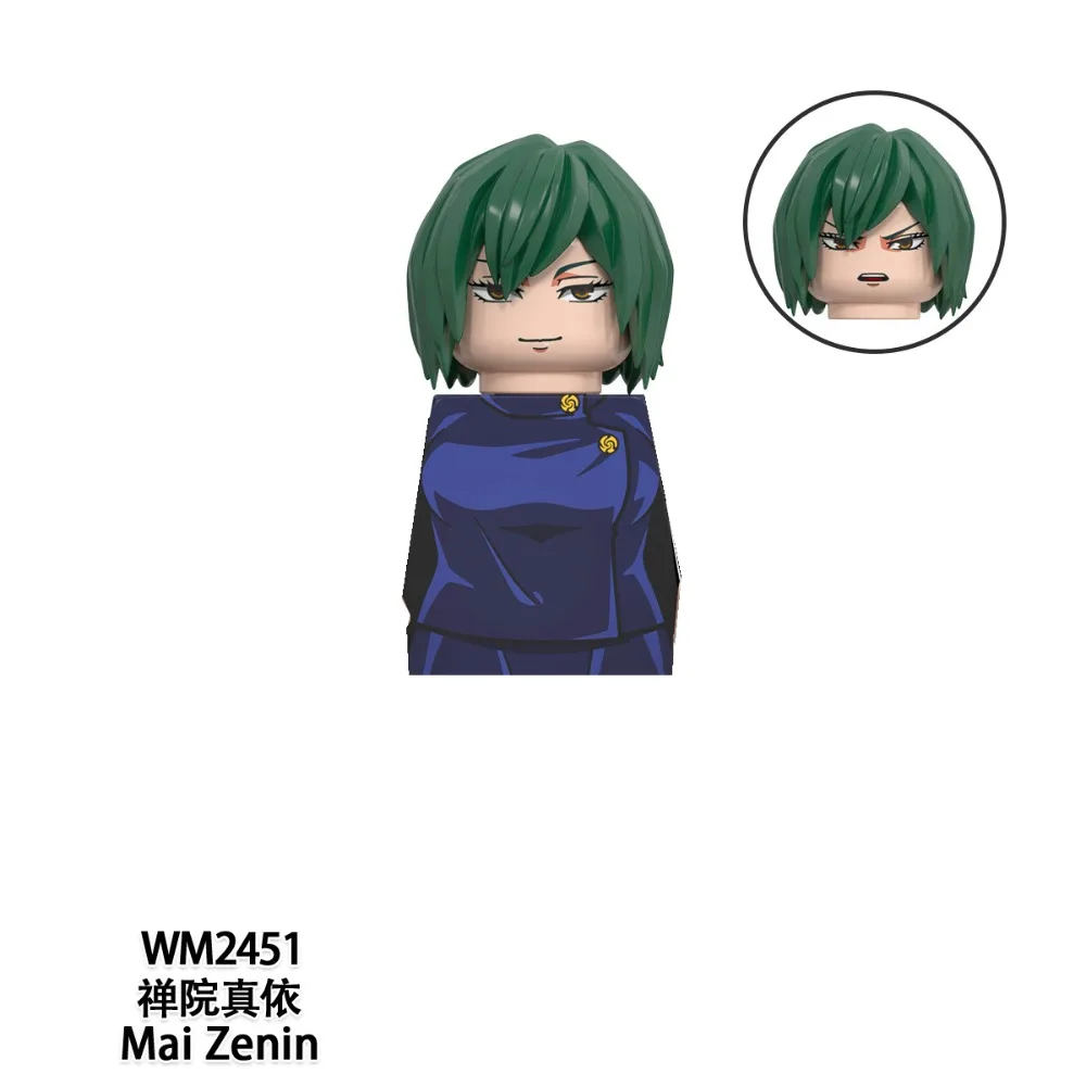 Anime Series Jujutsu Kaisen&zwnj; Mini Action Figure Doll Mai Zenin Gojo Satoru Todo Aoi Assembling Building Block Doll Birthday Gift