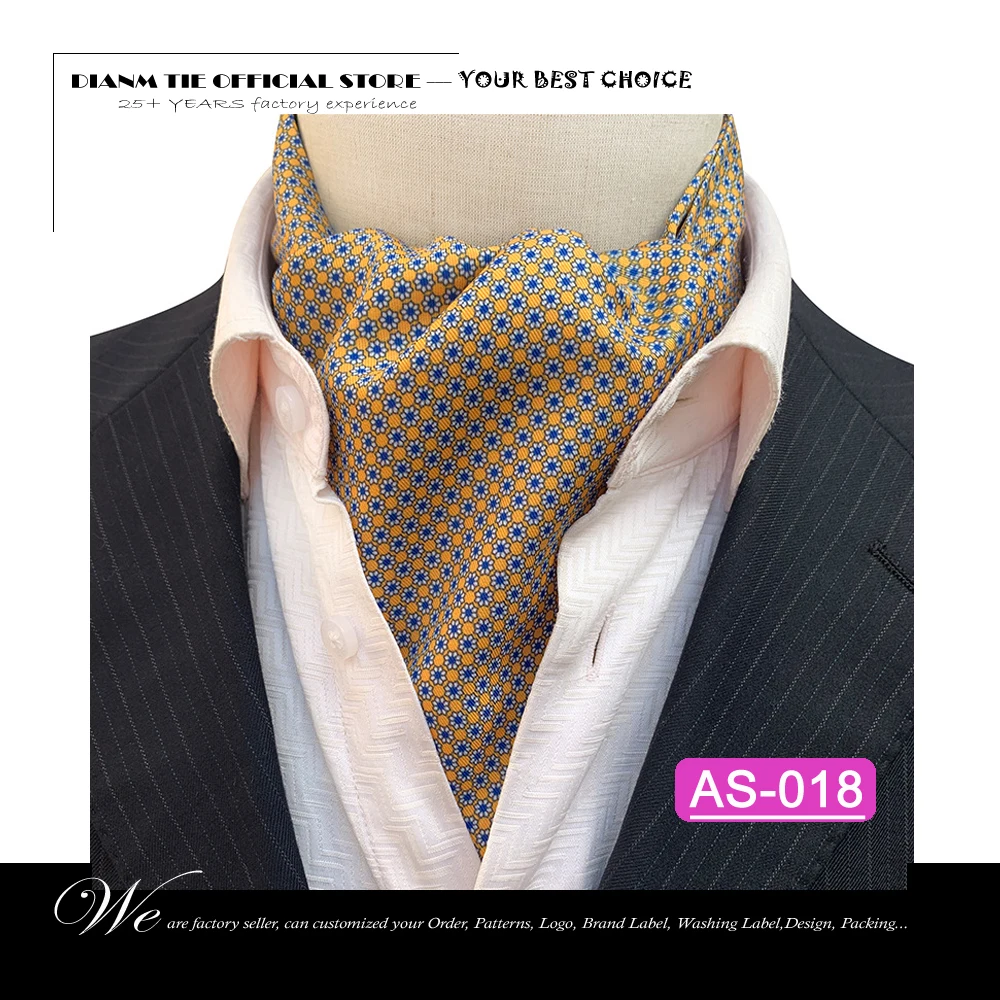2023 Elegante Herren Ascot Krawatte Plaid Floral Krawatten Für Mann Polyester Jacquard Gewebte Krawatte Für Hochzeit Business Party Zubehör – Detail 23