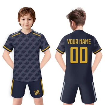 Custom Kids Soccer Jersey Set for Boys Girls Personalized Youth Team Soccer Training Uniform with Name Number Soccer Fans Gift 1