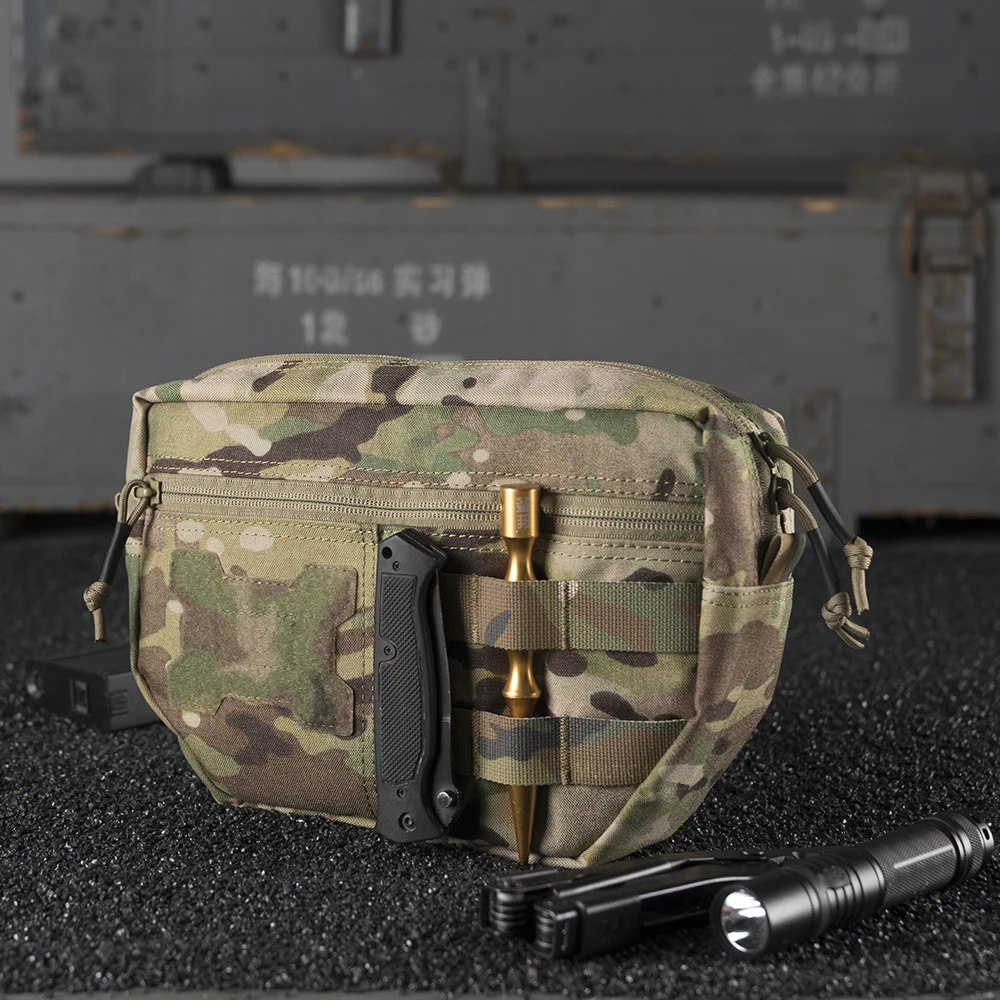 Double Layer Outdoor EDC Pack Men Tactical Molle Waist Pouch Nylon Vest Hang Pouch Fanny Pack Camping Hunting Accessories Bags 3