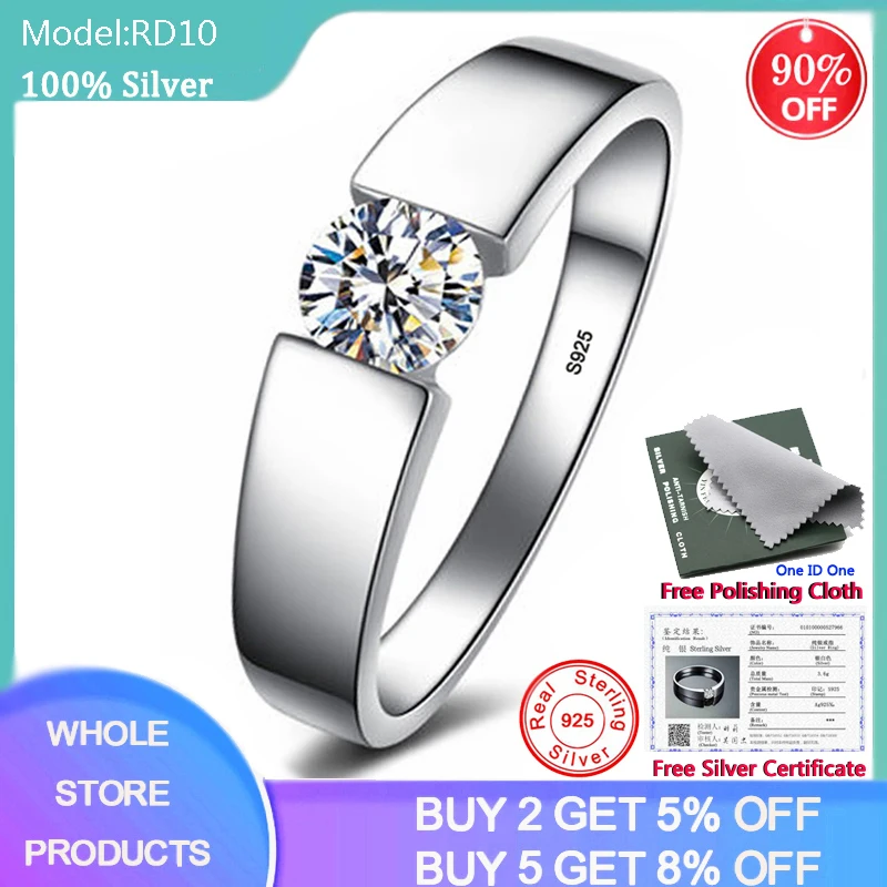 LMNZB Luxury Genuine Tibetan Silver Wedding Band Eternity Rings For Women Lots Bulk Jewelry silver ring wedding rings silver rings