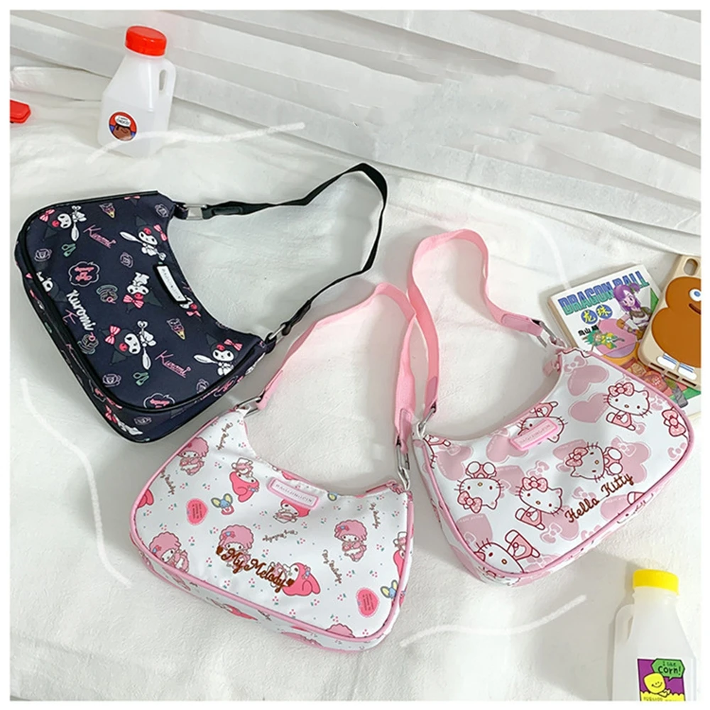

Anime 산리오 가방 Hello Kitty Y2K Bag Sanrio Backpack Kuromi Handbag Melody Underarm Shoulder Bags Cartoon Kawaii Backpacks for Girls