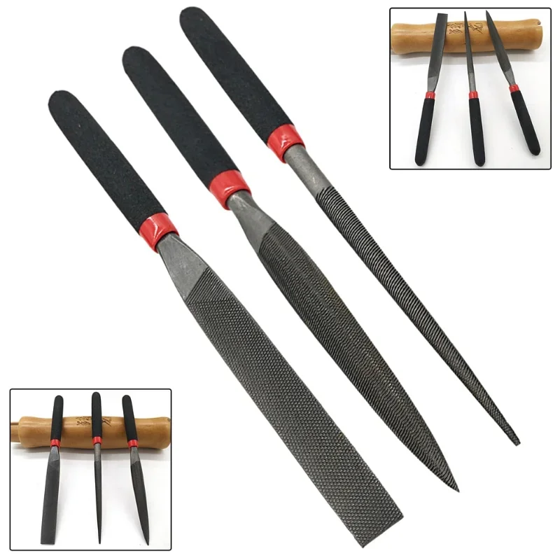 Small Steel Files Needle Flat File for Stone Glass Metal Carving Craft Needle Filing Woodworking Hand Tool Set Carpentry Tools