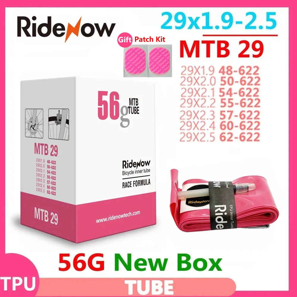 Telecamera ultraleggera RideNow TPU MTB 29 Camera d'aria bici 29x1.9 1.95 2.0 2.1 2.2 2.3 2.4 2.5 pollici Pneumatico per bicicletta da montagna 26 27.5 29er - immagine 3