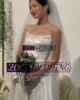 Zoci Elegant Strapless Korea Wedding Dresses Soft Satin Pleats V Neck Photos Shoot Dress Customized Backless Corset Bridal Gown 4