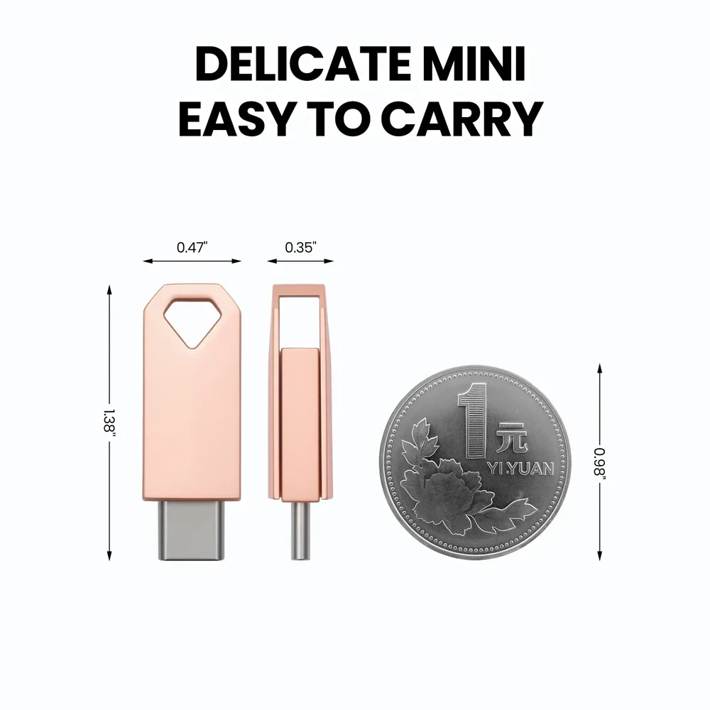 타입-C 메탈 USB 플래시 드라이브 USB-C 펜 드라이브 무료 맞춤 로고 메모리 스틱 펜드라이브 저장 장치 클레 USB 스틱 128GB 64GB 32GB