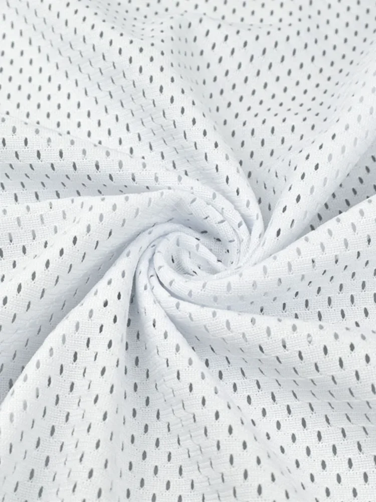 75D Mesh Fabric By The Meter for T-shirt Coat Pants Sport Clothes Lining Diy Sewing Needlework Cloth Breathable Soft Plain White