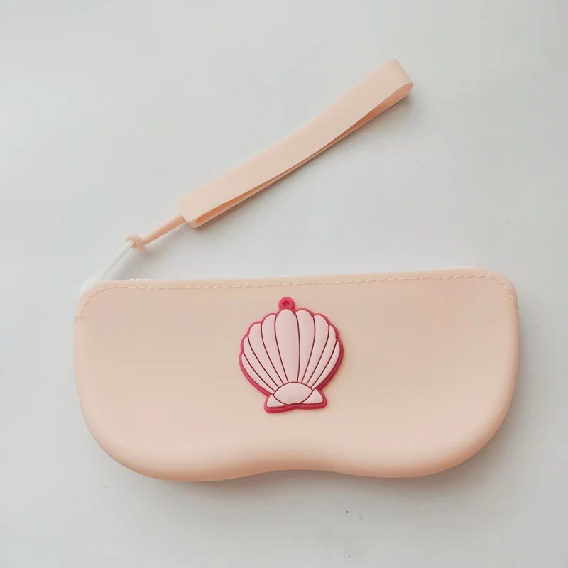 1pcs Silicone Glasses Bag Portable Sunglass Storage Bag Glasses Case Diy Hanging Large Capacity Lipstick Data Cable Storage Bag