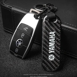 Motorcycle real carbon fiber keychain pendant For Yamaha R1 R3 R25 Mt-09 Mt07 key ring anti-lost chain buckle