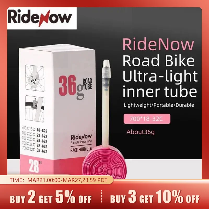 RideNowUltralightBikeInnerTube700X1832RoadMTBBicycleTPU
