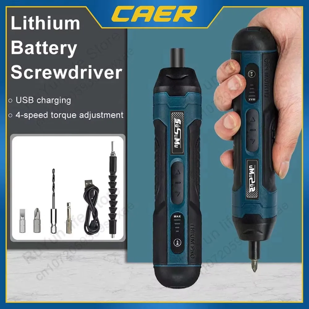 Electric Power Screwdriver Mini Electric Screwdriver Set USB Rechargeable 1300mah Adjustment Multi-function Disassembly Torque Repair Tools Kit