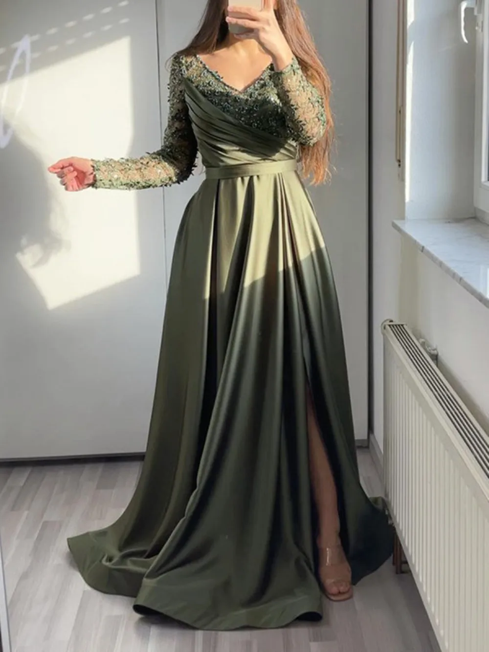 

Женское кружевное платье в стиле пэчворк, элегантное ажурное длинное платье с глубоким V-образным вырезом, каскадными оборками, 2023