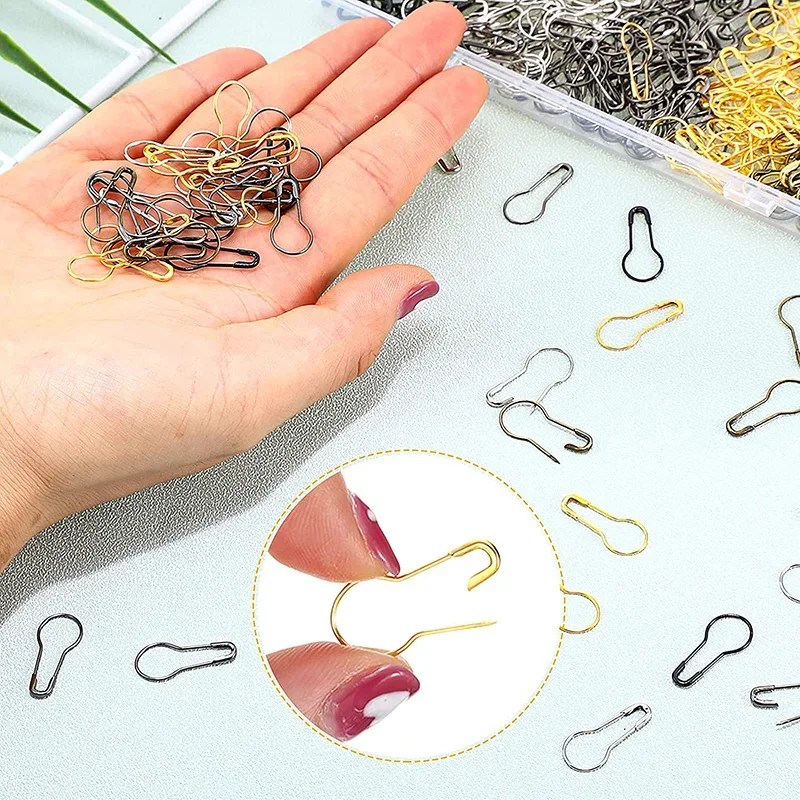 DIY 공예 바느질 천용 안전 전구 핀, 배 모양 핀, 금속 안전 핀, 칼라바시 크로셰 스티치 핀, 100 개