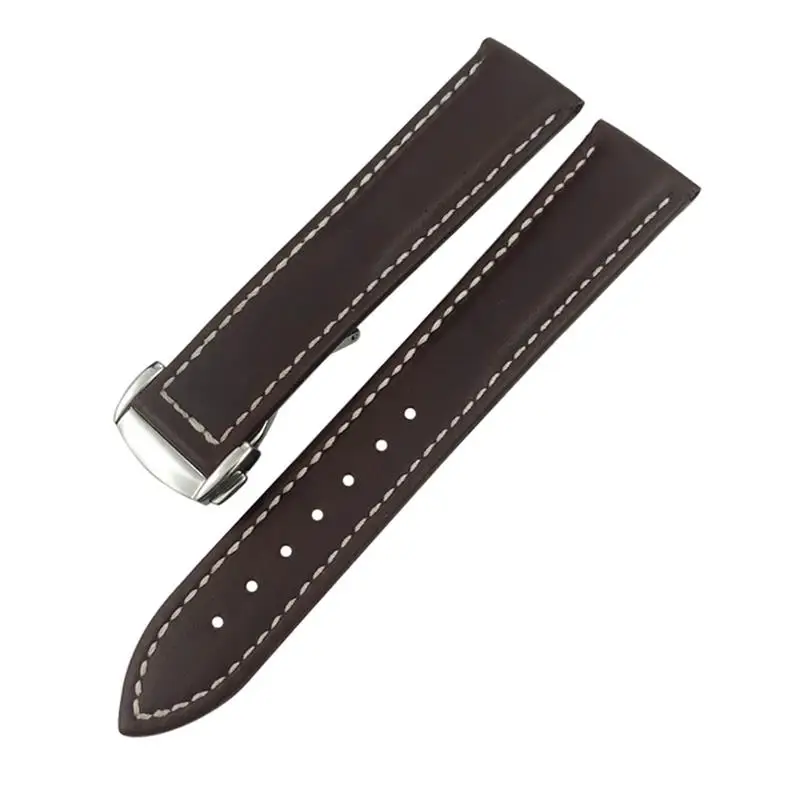 

PCAVO Genuine Leather Watchband 20mm 22mm 18mm 19mm 21mm For Omega Seamaster AT150 Diver 300 De Ville Cowhide Alligator Watch