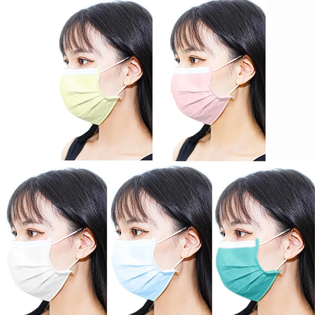 Disposable Man And Woman 3-Layer Mask 50pcs Disposable Mouths Covers Cubre Bocas Desechables Face Mask for Adult