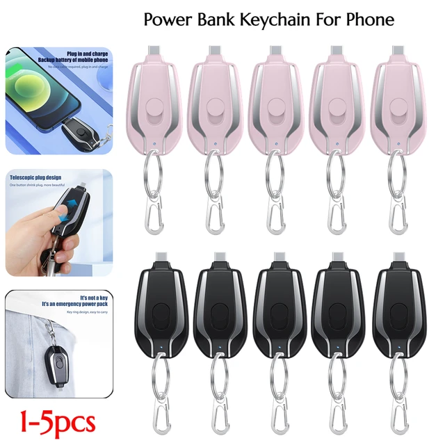Keychain Mini Power Bank portable power bank mini powerbank for iphone  android TYPE-C emergency power