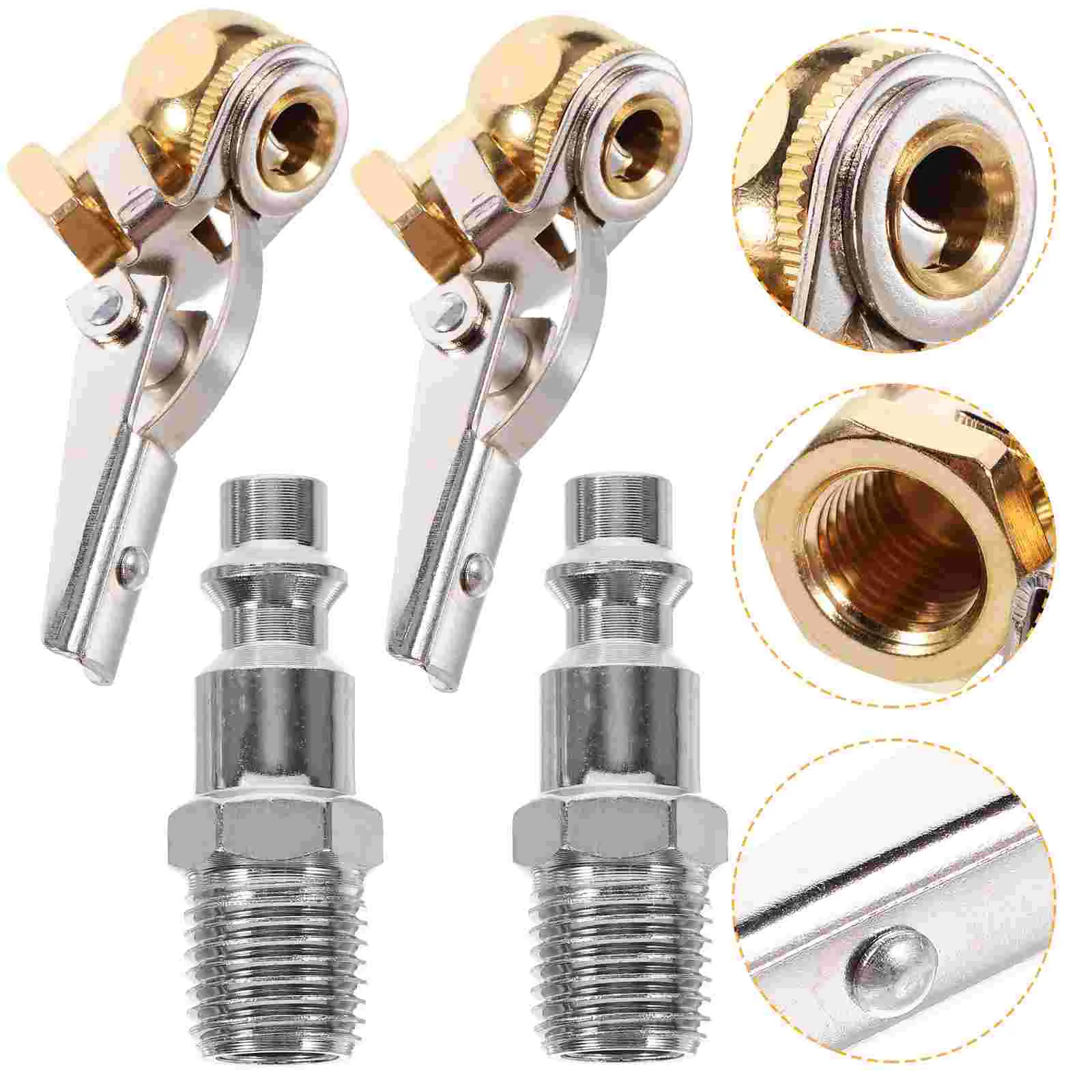 

Tire Inflator Chuck Air Quick Connect Inflate Locking Compressor Accessories Clip Attachments