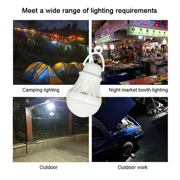 휴대용 LED 전구 캠핑 조명, 미니 전구, 파워 북 라이트, 학생 스터디 테이블 램프, 야외 낚시 조명, 5V