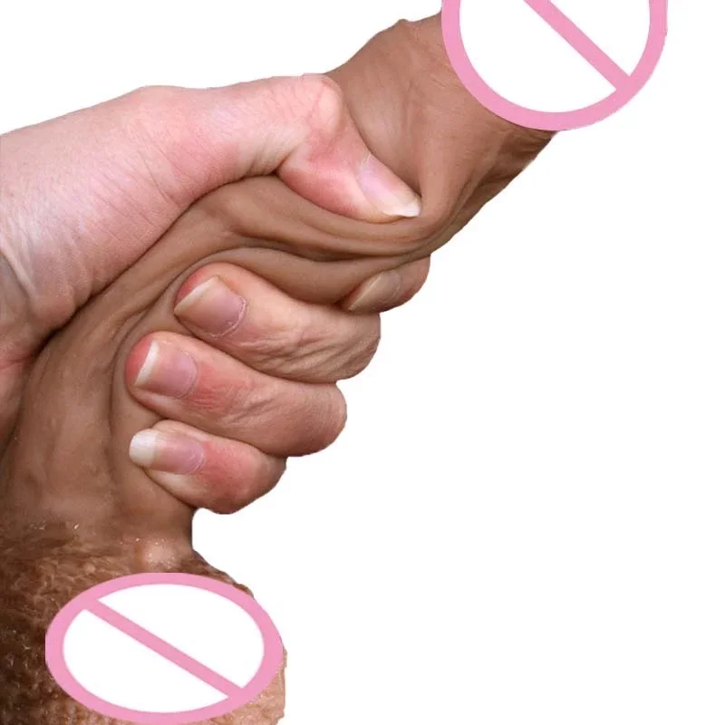 S/M/L Realistic soft Silicone Dildo Large Dildo Sex Toy for Women with Thick Glans Real Dong with Powerful Suction Cup Stiff Coc