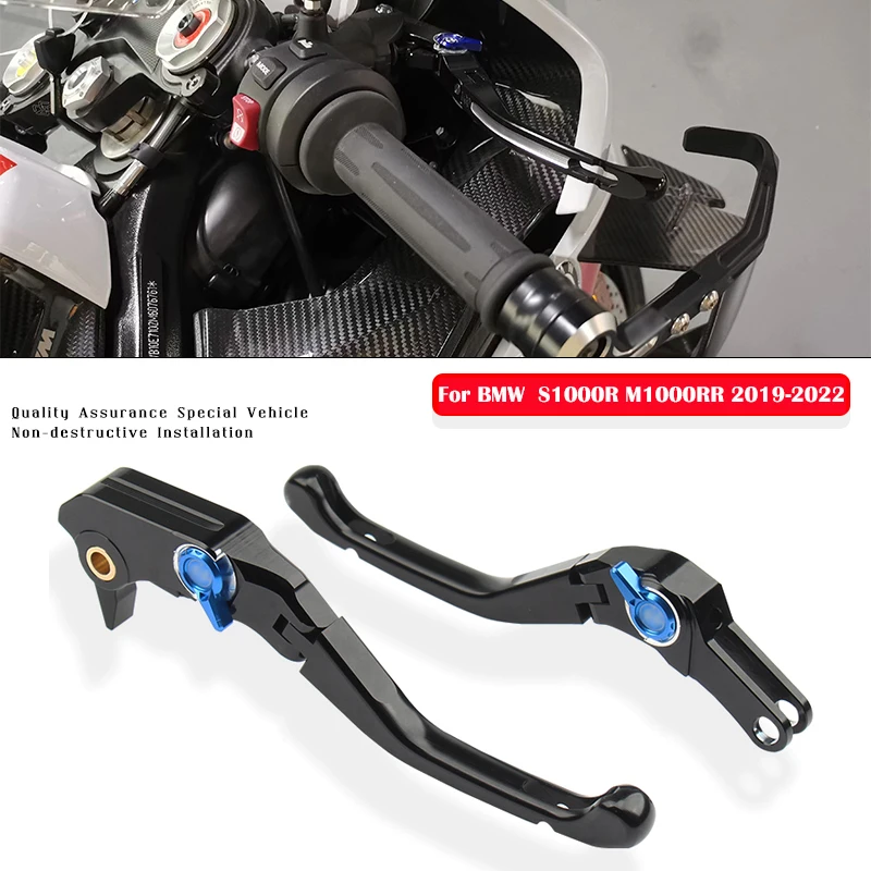 With M Logo Motorcycle Cnc Aluminum Folding Adjust Brake Clutch Levers