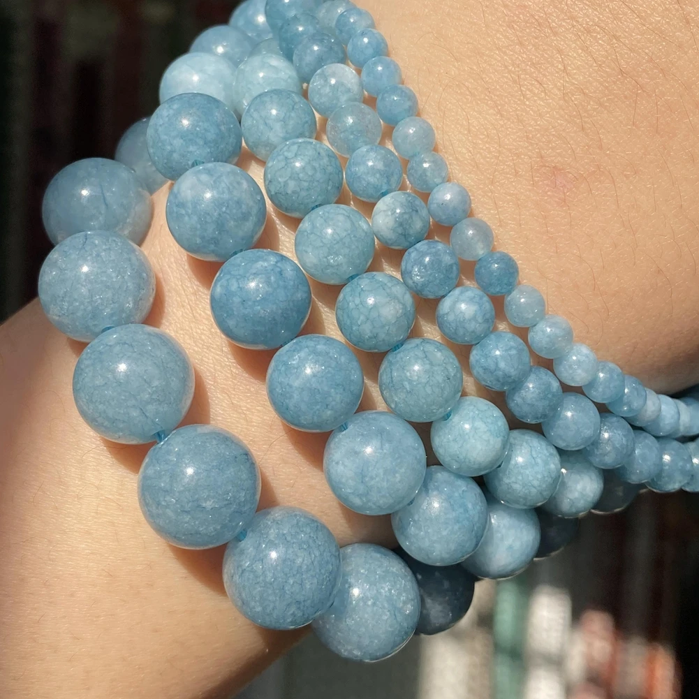 Natural Stone Beads Collection: Blue Chalcedony Crystal & Agate