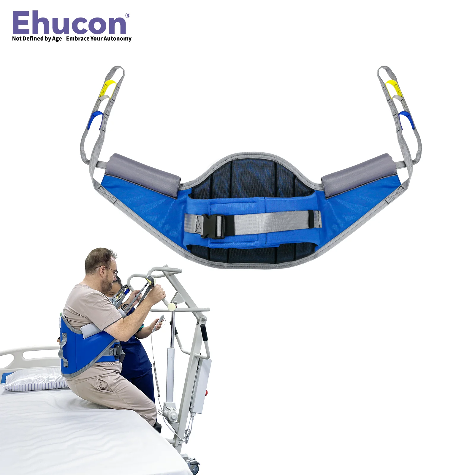 Ehucon Sit to Stand Lift Patient Aid Padded  Lift Sling, Standing Assist Hoist Sling with Back Support Rehabilitation Care