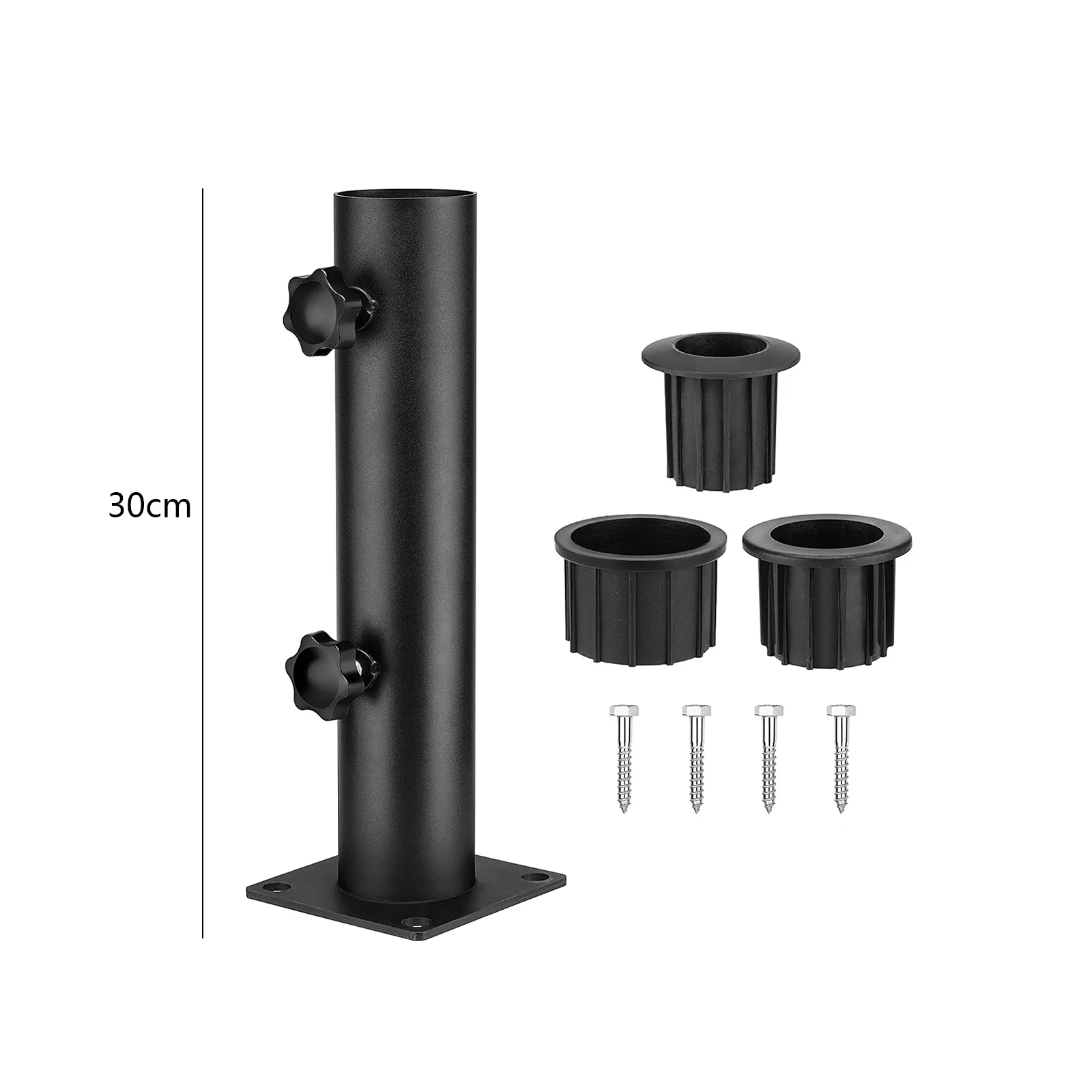Umbrella Stand Tube Replacement Sun Shelter Marble Flag Pole Holder Deck Steel for Courtyard Summer Beach Beach Pontoons Docks