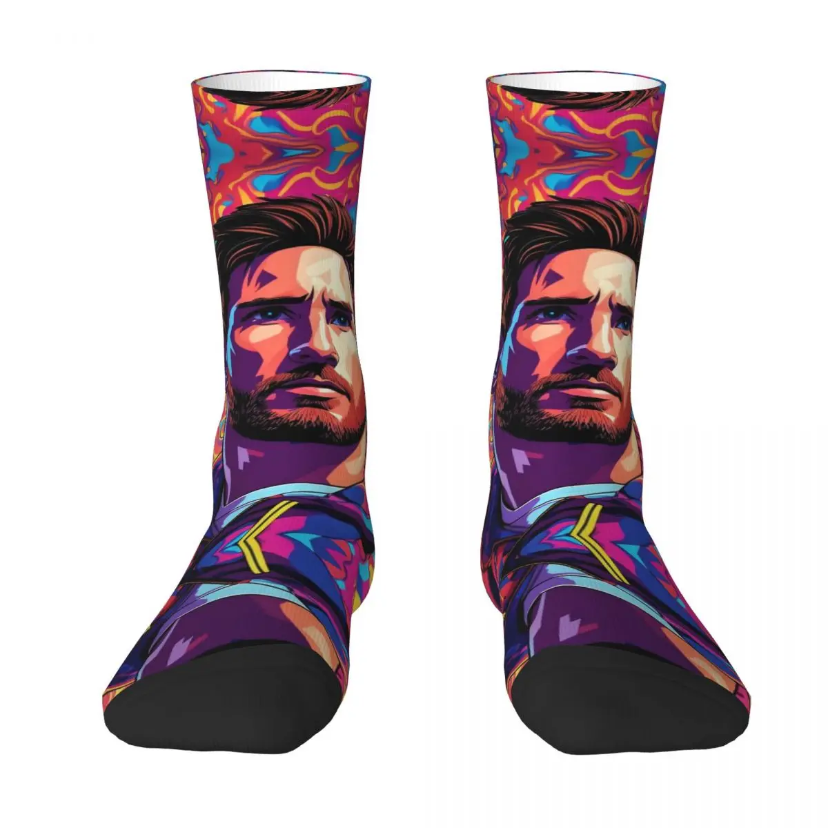 Celebration Gost E Andrmuslims E Messi E Argentina No.10 Goat Caricature 89 Graphic Cool Funny Geek Compression Socks